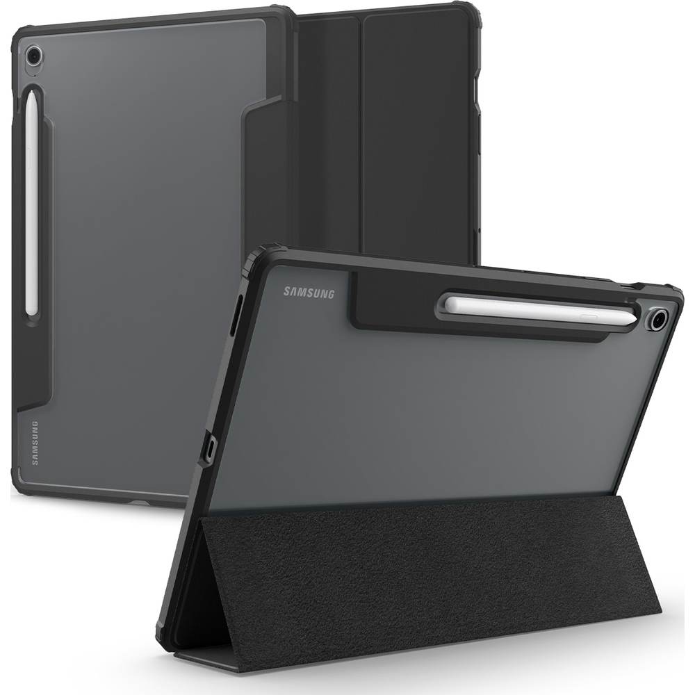 Etui Spigen Ultra Hybrid Pro do Galaxy Tab S10 FE+, czarno-przezroczyste